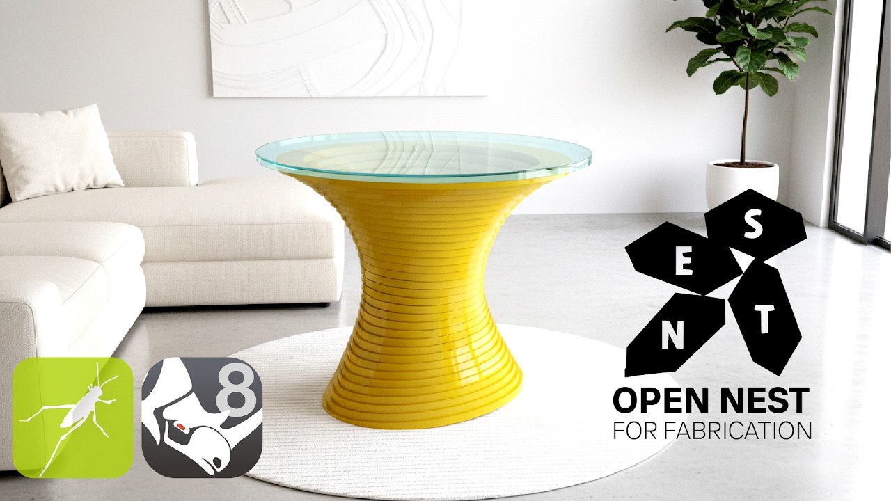 End Table Design and Fabrication Grasshopper for Rhino + Open Nest Parametric Script Tutorial