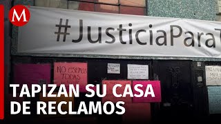 Madre de posible víctima de Miguel 'N' protesta afuera de la casa del feminicida