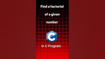 Find factorial in C Program | #cprogramming |#coding |#shorts