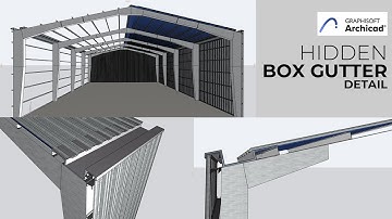 Hidden Eaves Box Gutter Detail | ArchiCAD Tutorial