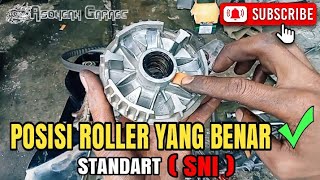 Cara memasang roller yang benar‼️ performa motor matic makin maxxx.👍