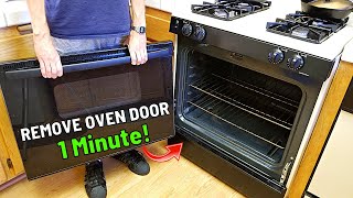 How To Easily Remove & Reinstall Oven Door in 1 MINUTE! | Jonny DIY