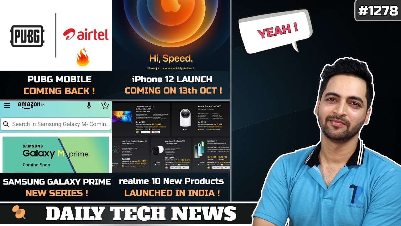 PUBG Mobile Coming Back😍,realme DHAMAAL💥,Samsung Galaxy M Prime,Redmi Neckband,iPhone 12 13th Oct😲😲