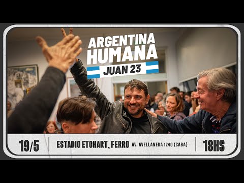 Argentina Humana: acto de Juan Grabois en Ferro