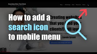 WordPress Kadence - How to Add a Search Icon to the Mobile Menu