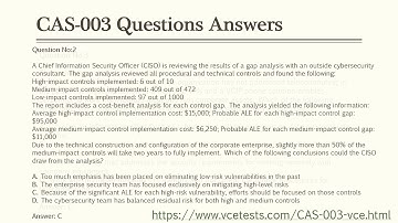 Best CompTia CAS-003 VCE Test Questions