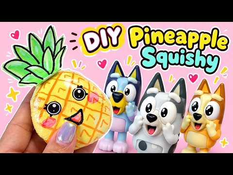 Bluey Toys Make a Pineapple Squishy\! 🍍 DIY Paper Craft