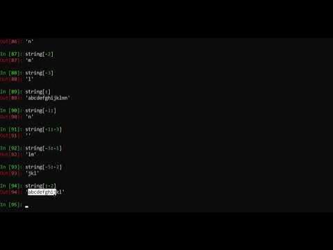 Python String Slicing with Negative index - YouTube