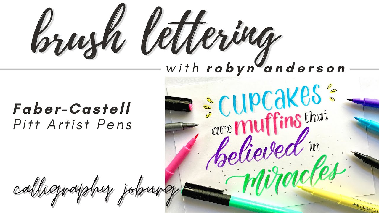 Faber-Castell Pitt Artist Pen Hand Lettering For Beginners Set - Hand  Lettering 101 with 7 Pitt Lettering Pens