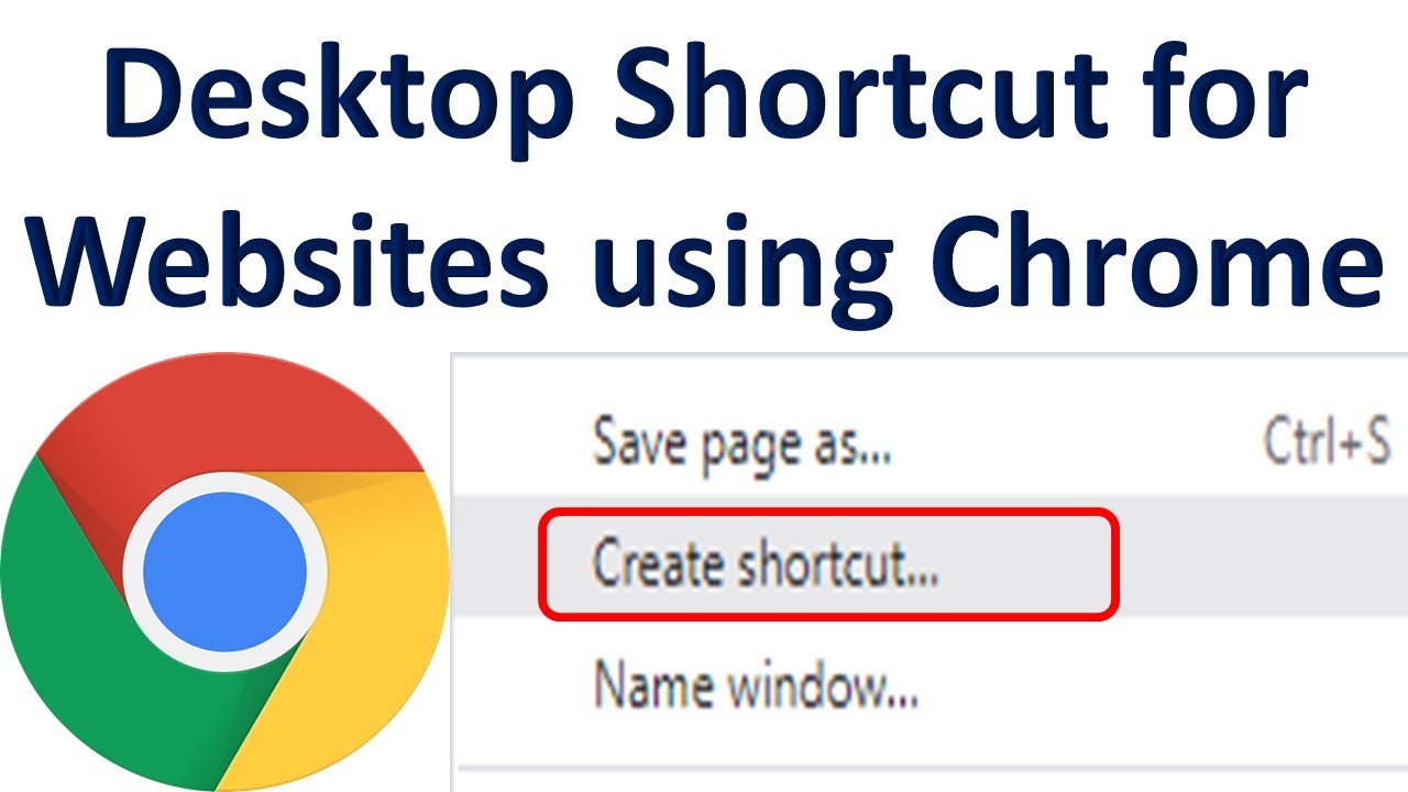 create shortcut for url on desktop