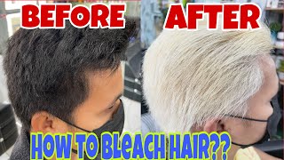 PAANO MAGBLEACH | HOW TO DO HAIR BLEACHING FOR MEN | SHINEMOIST PRODUCT | Chading