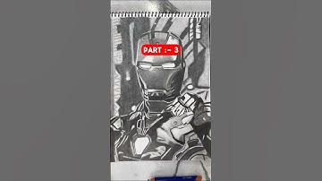 IRON man 🔥 part -3 Sketching video #shorts #3drangoliqueen #artistshikhasharma #sketching