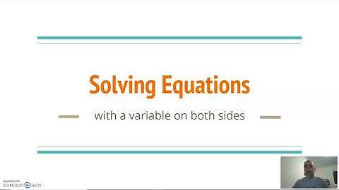 Solving equations w variable on both sides - word problem