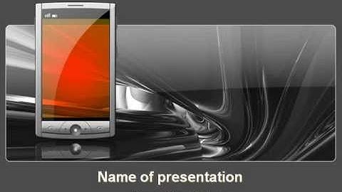 Touchscreen Phone PowerPoint Template by PoweredTemplate.com