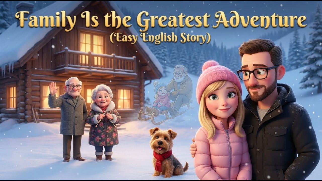 Emma’s Winter Family Trip ❄️ ❤️ | Slow English Story for Listening (Level A2)