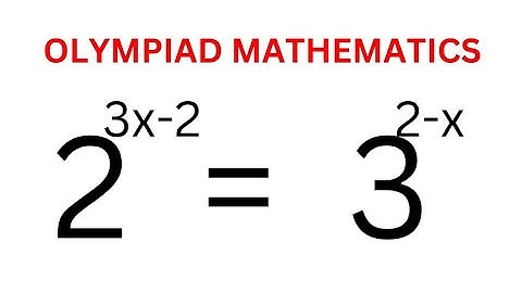 👍Math Olympiad Question 2^3x-2=32-x | You Should Learn This Best Trick | Nice Exponential Equation.