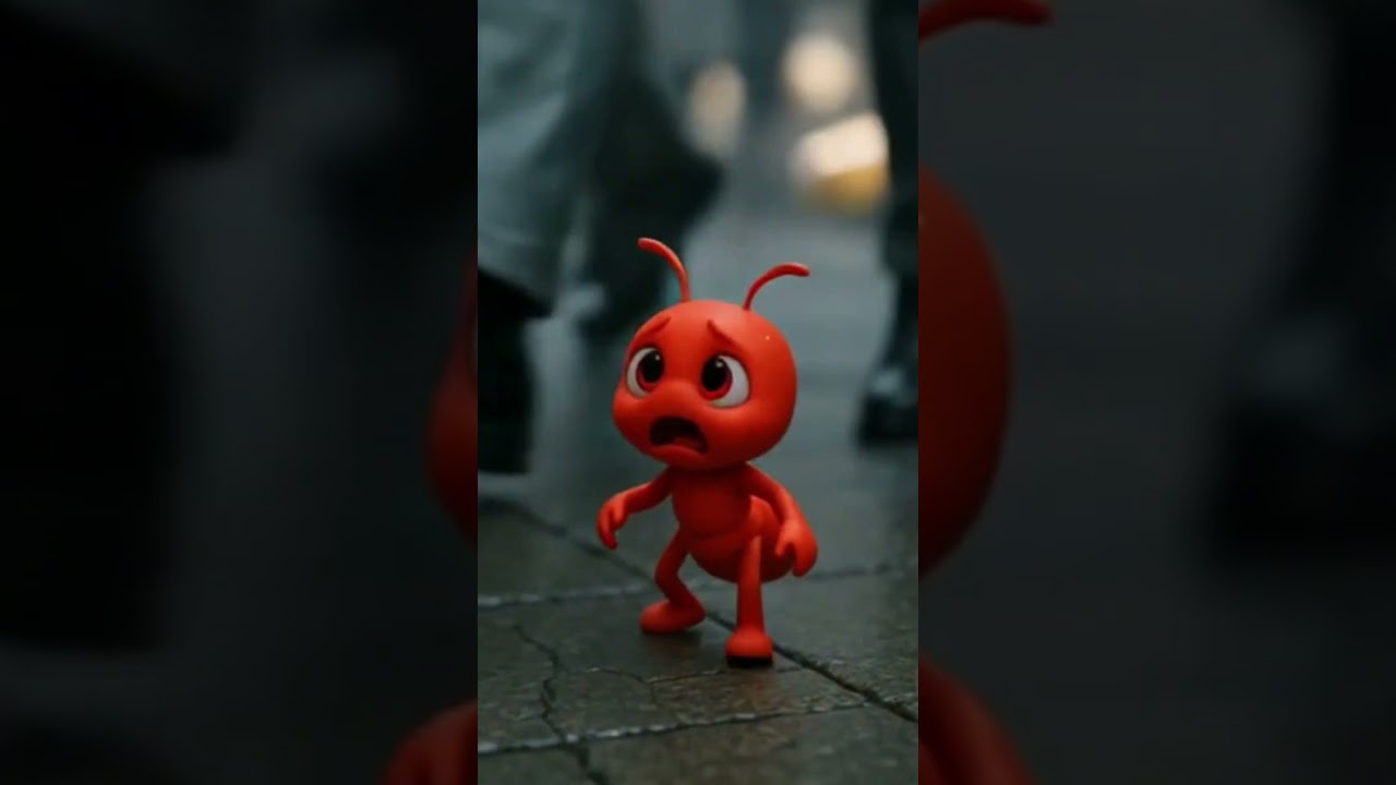baby ant trapped in the crowd 