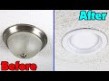 How to Install LED Canless Recessed lighting - Upgrade Flush Mounted Lights