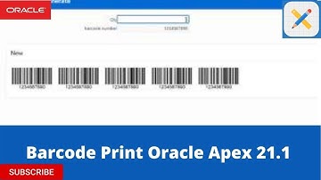 Oracle APEX -  How to Make Barcode