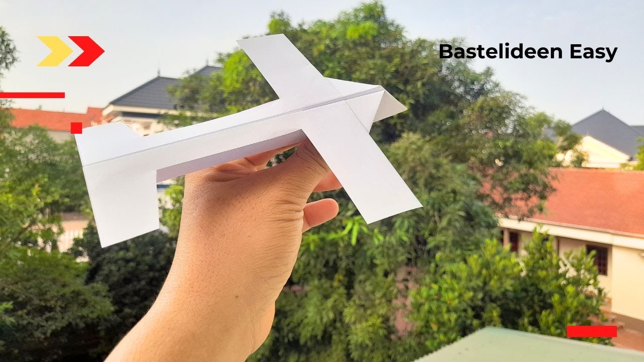  Flugzeug Basteln Papier - Papierflieger Basteln - Bastelideen Easy Motiv 