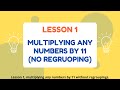 How to Do Vedic Math Lesson 1 - Multiplying Any Numbers by 11 (without regroupings) #vedicmath