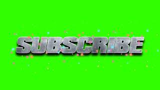 3D Subscribe Button | No Copyright Subscribe Button #greenscreen