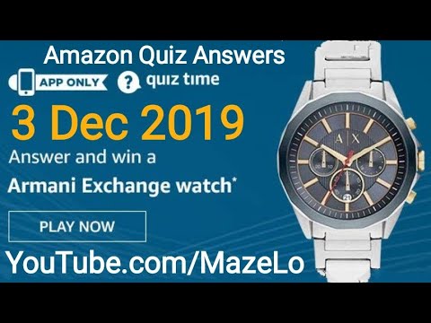 amazon armani watch quiz answers