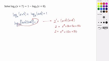 Solving Logarithmic Equations (Example 2)