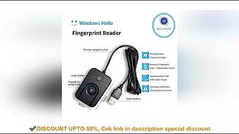 For Windows 10 11 Hello Biometric Fingerprint Login USB Reader Scanner Module Device Biometrics Secu