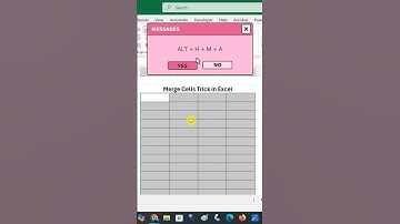 🔥 Merge Cells in Excel Like a PRO! | ALT + H + M + A Shortcut #excel #shorts #shortsfeed #exceltios