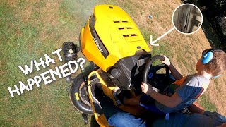 Broken Cub Cadet! Engine cracks!!! Lawn Mowers for Kids | Lawnmower Boy #29