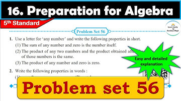 Problem set 56 | Preparation for Algebra | Chapter 16 | 5th standard | Maths