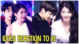 Kpop Idols And Celebrities Reaction to IU