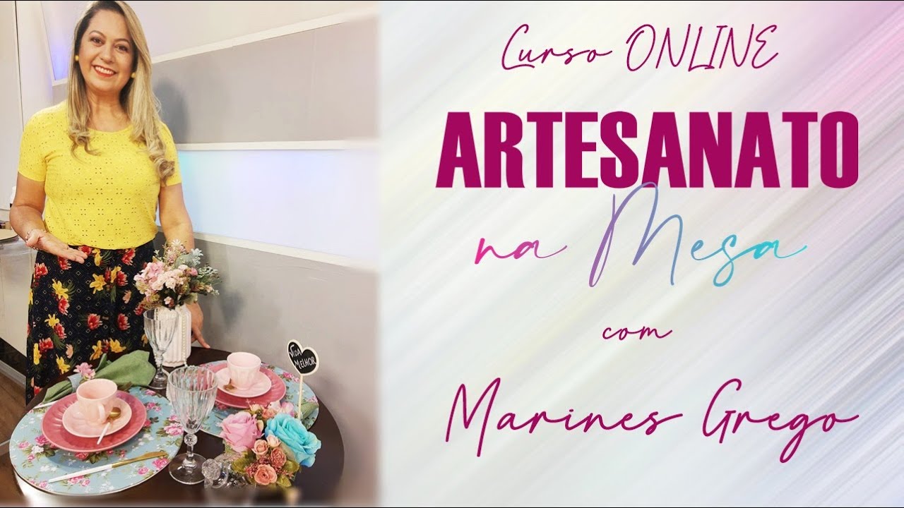CURSO ONLINE - ARTESANATO NA MESA