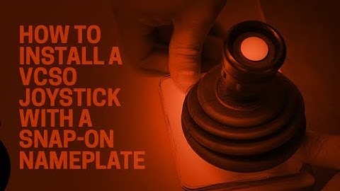 How to Install a VCSO Joystick with a Snap-On Nameplate