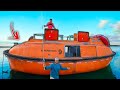 Camping On My Renovated 64 Person Enclosed LIFEBOAT!!