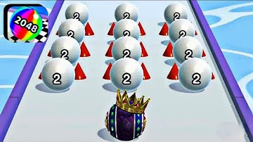 Ball Run 2048 All Levels Mobile Gameplay Walkthrough Android IOs Alltrailer Relaxing Video Best Funn