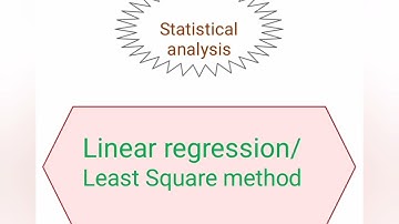 Linear regression/ Least square method/ Determination of slope & intercept/ Problem solved