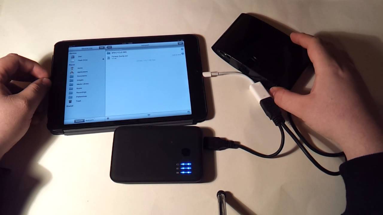 to use an external drive on an iPad (mini) YouTube