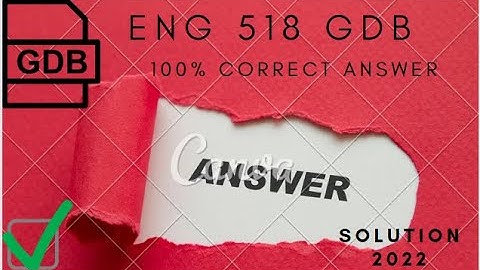 ENG518 GDB SOLUTION ||100%RIGHT ||GDB ENG518 ||SPRING 2022
