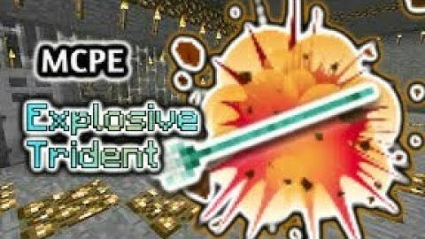 ✔MCPE How to make Explosive trident using command block