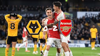 Wolves 0-2 Arsenal FC|Ødegaard sends Arsenal top of the table|