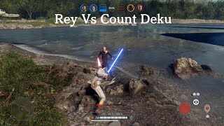 Rey Vs Count Deku STAR WARS Battlefront II