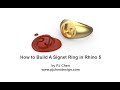 Jewelry CAD Design Tutorial #15: How to Build a Signet Ring