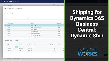 Shipping for Dynamics 365 Business Central: Dynamic Ship