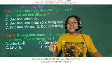 Giáo  dục công dân lớp 8 :  Đề trắc nghiệm giữa học kì I