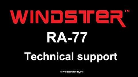 Windster Range Hood - RA-77 - How to replace control switch