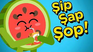 Karpuz Adam Şip Şap Şop 🍉 Rengarenk Çizgi Film ve Çocuk Şarkısı