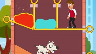 Rescue Daddy New Gameplay Level 18-30 Puzzle - Pull The Pin Mobile Game screenshot 3