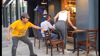 Chair Pulling Prank in West Hollywood!!! Reaction Video